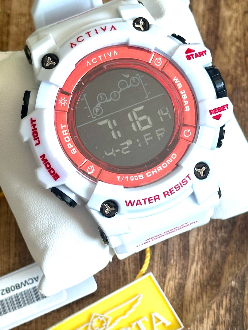 Activa by Invicta Summit X White & Red Chronograph Digital Sports Watch NWT NIB